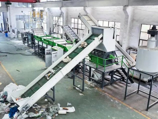 Mixed plastic recycling solution line